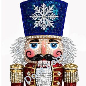 Custom Christmas T-shirt Faux Rhinestone Nutcracker Sparkle Effect S M L XL